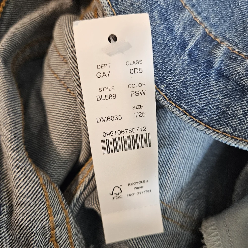 J.Crew Wide Leg Jeans 25T High Rise Tall Stretch Blue Denim Classic Fit NWT
